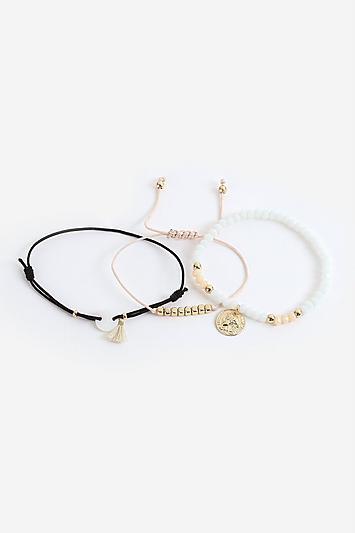 Topshop *bead And Coin Bracelet Pack