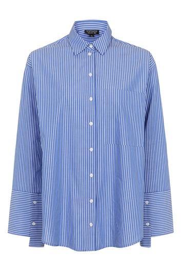 Topshop Stripe Deep Cuff Shirt