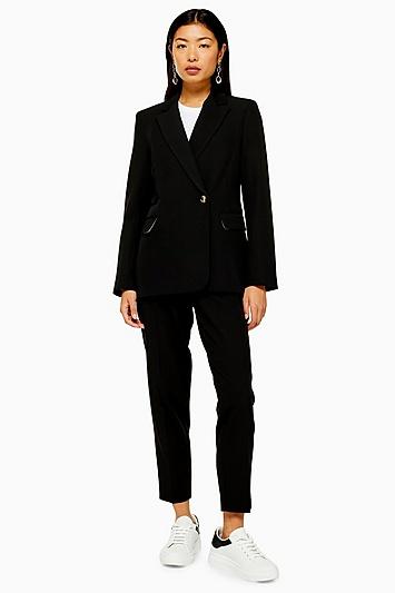 Topshop Tall Black Suit Blazer