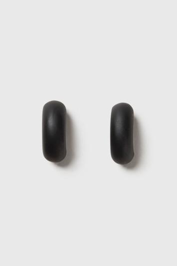 Topshop Black Mini Thick Hoop Earrings