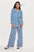Topshop Striped Turn Up Trousers By Yas