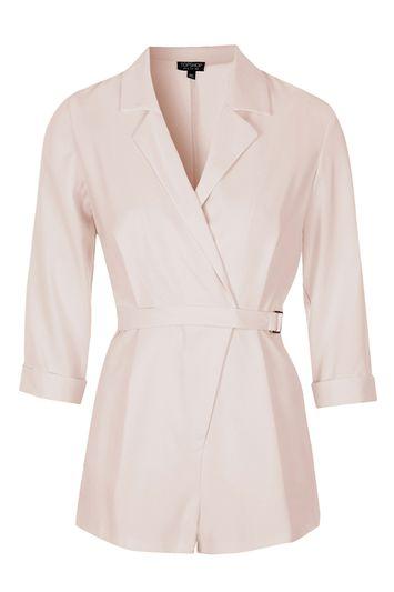 Topshop Petite Wrap Playsuit