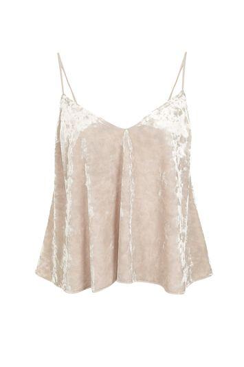 Topshop Velvet Swing Camisole Top