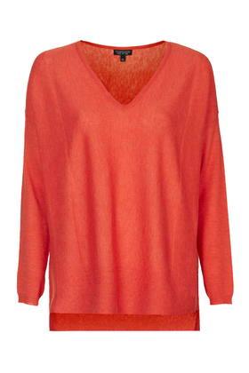 Topshop V Neck Rib Border