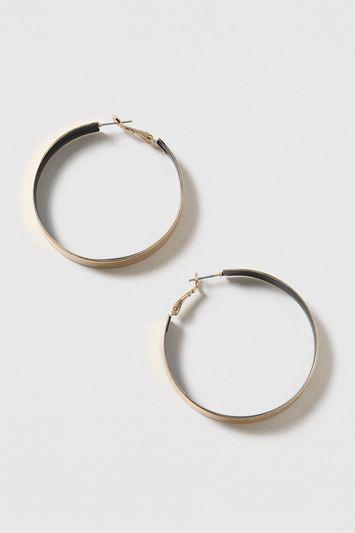 Topshop Enamel Inlay Hoop Earrings