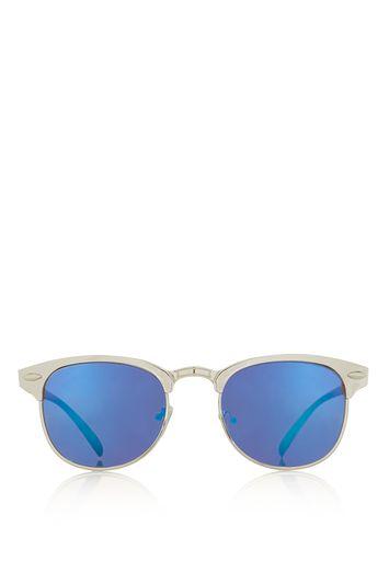 Topshop Flat Metal Retro Sunglasses