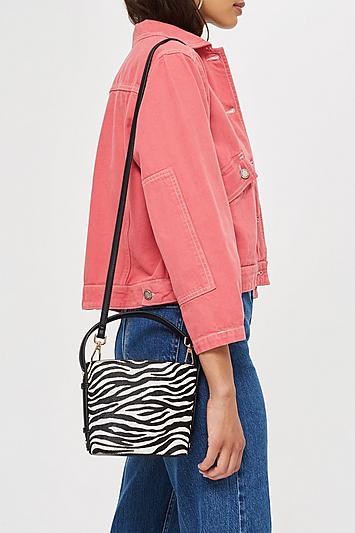 Topshop Samira Zebra Bucket Bag