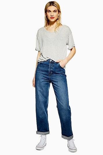 Topshop Mid Blue Balloon Jeans