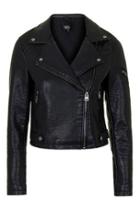 Topshop Faux-leather Biker Jacket