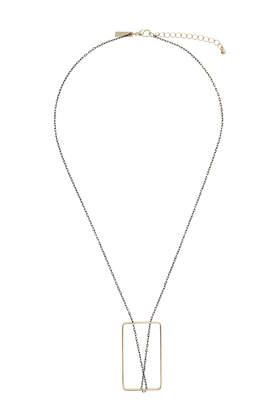 Topshop Rectangle Cut-out Necklace