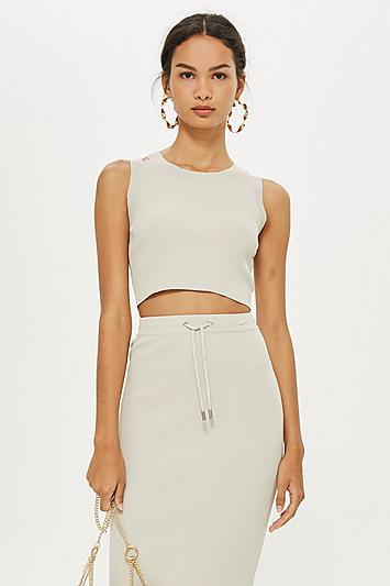 Topshop Strap Detail Crop Top
