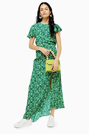 Topshop Tall Ditsy Print Midi Dress