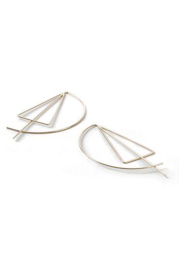 Topshop Triangle Thread Through Earrings