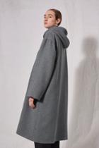 Topshop Hooded Wool Coat By Boutique