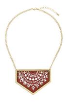 Topshop Cut-out Wooden Triangle Necklace