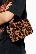 Topshop Fizz Leopard Faux Fur Box Grab Bag