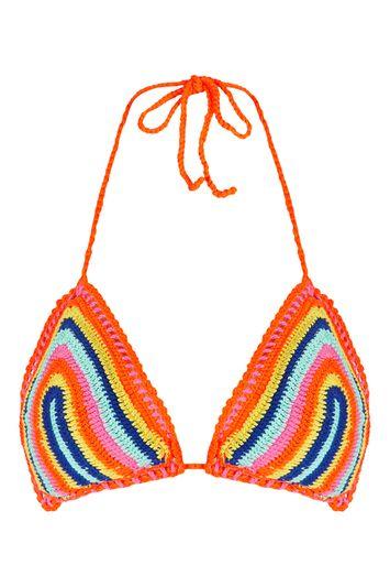 Topshop Bianca Crochet Bikini Top