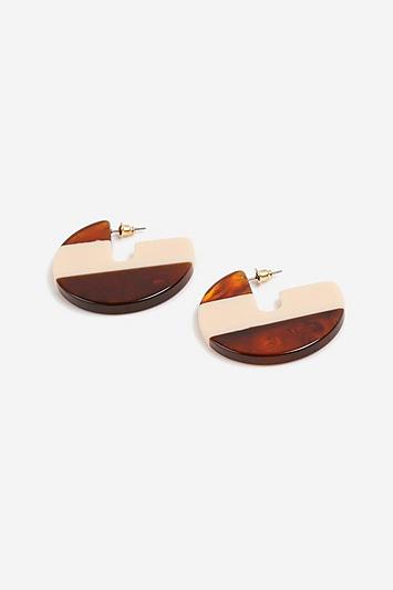 Topshop Solid Resin Hoop Earrings