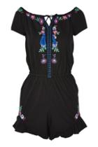 Topshop Gypset Embroidered Playsuit