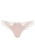 Topshop Satin And Lace Brazilian Knickers