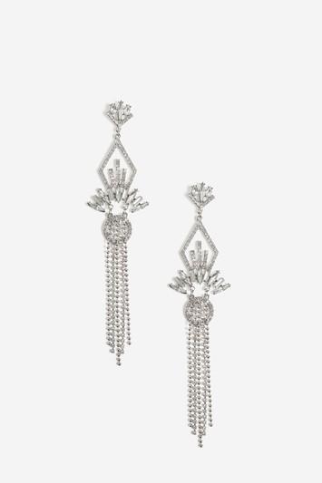 Topshop Rhinestone Deco Drop Earrings