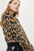 Topshop Leopard Print Sweater