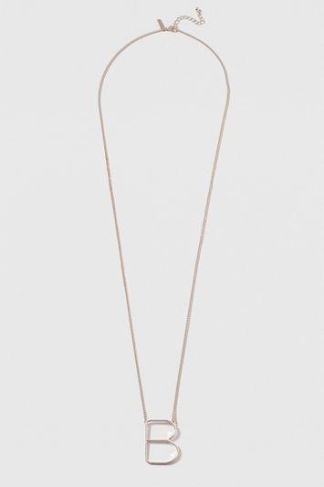 Topshop 'b' Initial Pendant Necklace