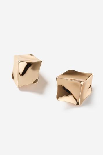 Topshop Distressed Cube Earrings