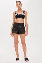 Topshop Mesh Insert Shorts