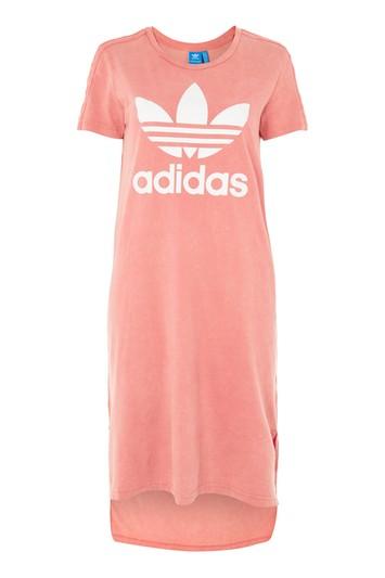 Topshop 3 Stripe T-shirt Dress By Adidas Originals