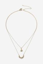 Topshop Two Row Zigzag Necklace