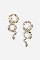 Topshop Bamboo Snake Drop Earrings