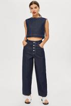 Topshop *contrast Stitch Jeans By Boutique