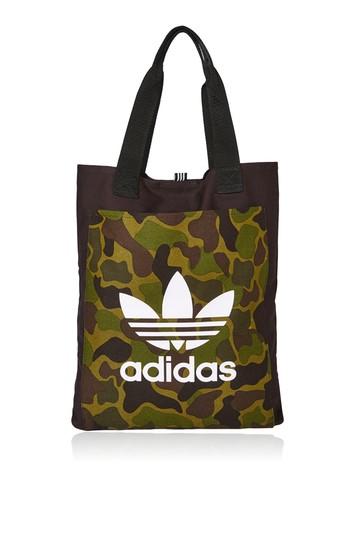Topshop Black Canvas Shopper Bag By Adidas