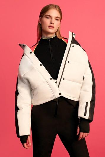 Topshop *monochrome Ski Puffer Jacket By Topshop Sno
