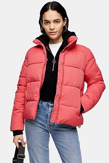 Tommy Hilfiger High Neck Puffer Jacket By Tommy Jeans