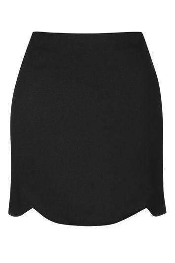 Topshop Tall Giant Scallop Mini Skirt
