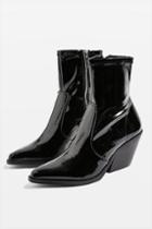 Topshop Mission Patent Western Boots