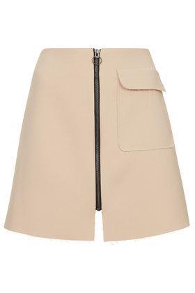 Topshop Crepe Patch Pocket A-line Skirt