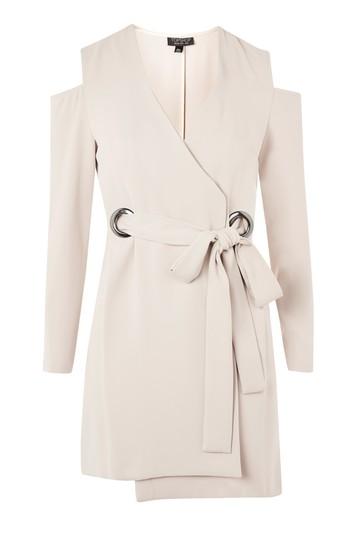 Topshop Cold Shoulder Blazer Dress
