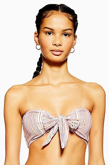 Topshop Tie Front Bikini Top By Somedays Lovin