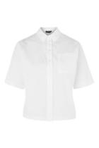 Topshop Petite Poplin Short Sleeve Shirt