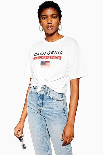 California Beach Knot Crop T-shirt By Tee & Cake