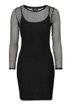 Topshop Mesh Bodycon Mini Dress