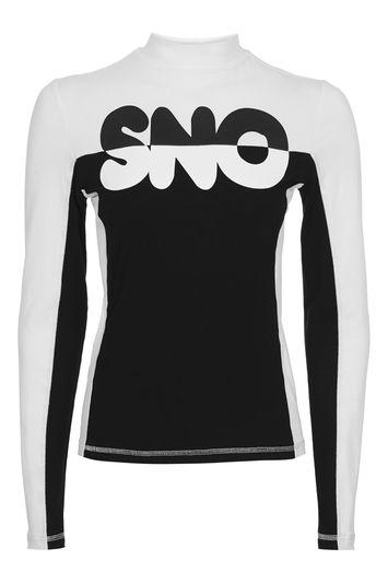 Topshop *thermal Long Sleeve Top By Topshop Sno