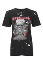 Topshop Petite Metallica Nibble T-shirt