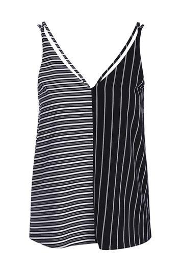 Topshop Mix Stripe Double Strap Cami