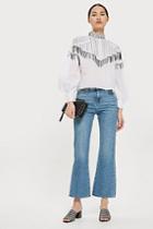Topshop Mid Blue Dree Cropped Jeans