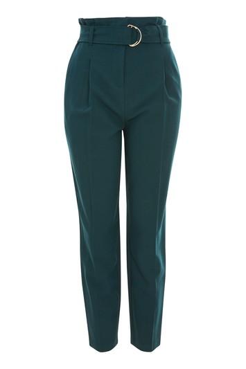 Topshop Belt Paperwaist Peg Trousers