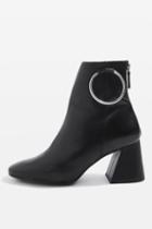 Topshop Mia Leather Ring Boots